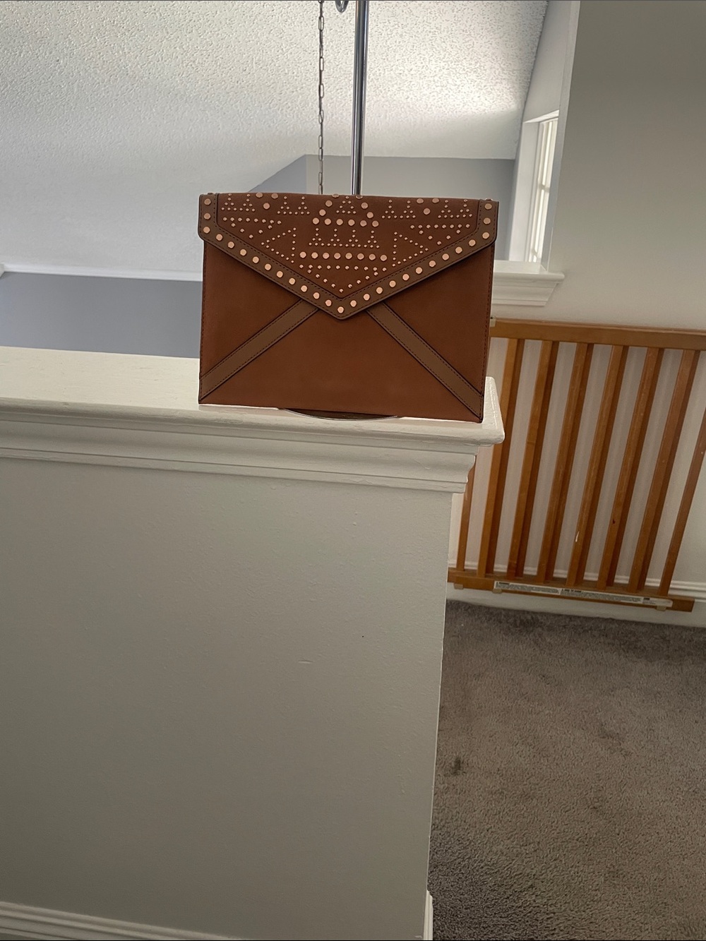 Rebecca Minkoff Brown Studded Envelope Crossbody Bag - Women